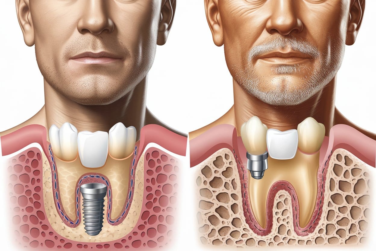 Qué pasa con los implantes dentales cuando envejeces
